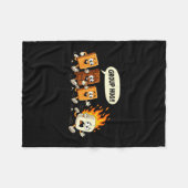 Lustige Gruppenumarmung Marshmallow Lagerfeuer Smo Fleecedecke (Vorderseite (Horizontal))