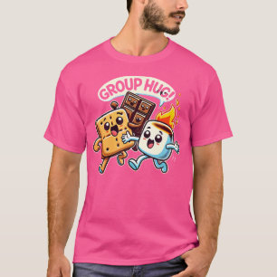 Lustige Gruppenumarmung Marshmallow Smores Outdoor T-Shirt