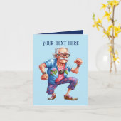 lustige gruselige alte Mann hinzufügen Karte (Gelbe Blume)