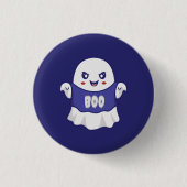 Lustige gruselige Geist-Illustrationsdesign Button (Vorderseite)