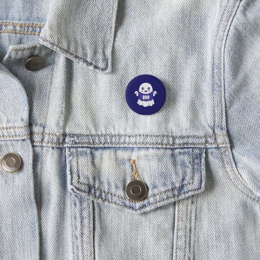 Lustige gruselige Geist-Illustrationsdesign Button (Beispiel)