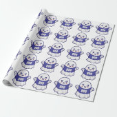 Lustige gruselige Geist-Illustrationsdesign Geschenkpapier (Ungerollt)