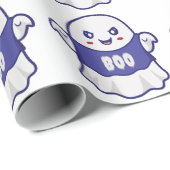 Lustige gruselige Geist-Illustrationsdesign Geschenkpapier (Rolleneckpunkt)