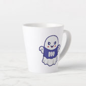Lustige gruselige Geist-Illustrationsdesign Milchtasse (Rechte Ecke)