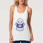 Lustige gruselige Geist-Illustrationsdesign Tank Top (Vorderseite)