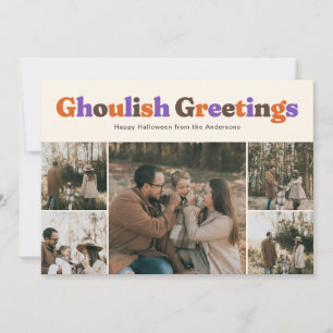 Lustige gruselige Halloween-Grüße Foto Feiertagskarte