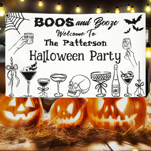 Lustige Gruselige Kritzel Halloween-Party Begrüßun Banner