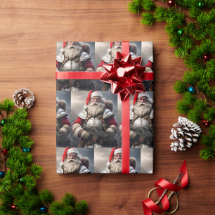 Lustige Gruselige Weihnachtsmann Ungezogen Liste Geschenkpapier