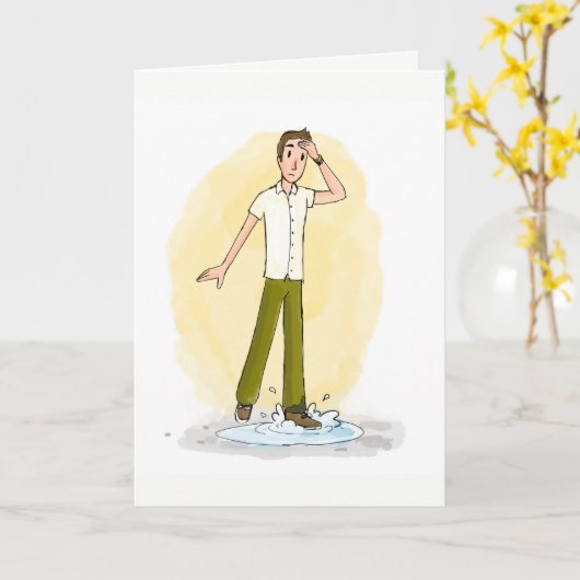 Lustige Gruß-Karte - freundliche Beleidigung Karte (Gelbe Blume)