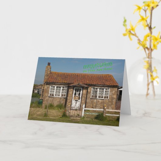 Lustige Grußkarte Neues Zuhause Karte (Gelbe Blume)