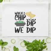 Lustige Guacamole, wenn ich dippe Geschirrtuch (Gefaltet)