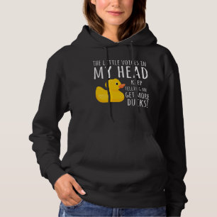 Lustige Gummi Ente Kleine Stimmen in meinem Kopf Hoodie