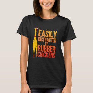 Lustige Gummi-Huhn-Kunst für Männer Frauen Rieseng T-Shirt