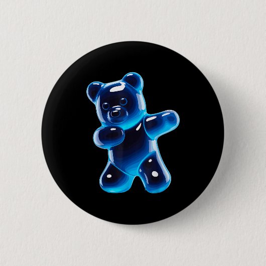 Lustige Gummibärchen-Kunst für Männer Frauen Kinde Button (Vorderseite)