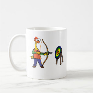 Lustige Gummihuhn-Schießbogenschießerei Baseball Kaffeetasse