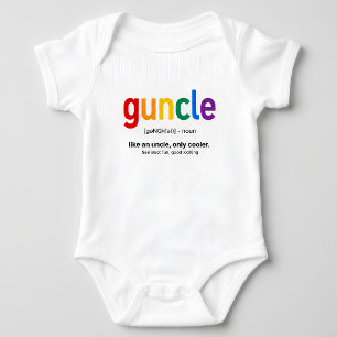 Lustige Guncle-Definition Regenbogen Baby Strampler