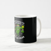 Lustige Gurke spielt Pickleball Kaffeetasse (VorderseiteRechts)