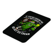Lustige Gurke spielt Pickleball Magnet (Linke Seite)