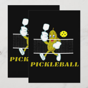 Lustige Gurke spielt Pickleball Save The Date