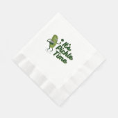 Lustige Gurke spielt Pickleball  Serviette (Ecke)