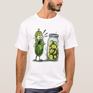 Lustige Gurken Überraschung Eine Gurke Und Ein Gla T-Shirt
