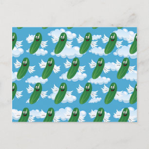 Lustige Gurkenpickles Lebensmittel Humor Fantasy E Postkarte
