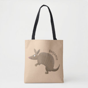 Lustige Gürteltier glückliche Cartoon-Illustration Tasche