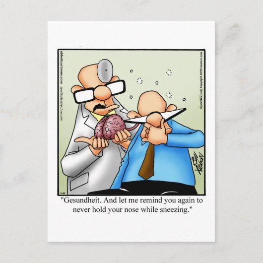 Lustige Gute Besserung Humor Postkarte (Vorderseite)