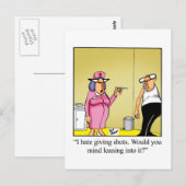 Lustige Gute Besserung Humor Postkarte (Vorne/Hinten)