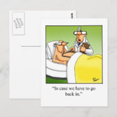 Lustige Gute Besserung Humor Postkarte (Vorne/Hinten)