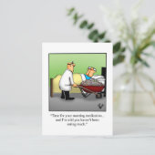 Lustige Gute Besserung Humor Postkarte (Stehend Vorderseite)