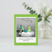 Lustige Gute Besserung Humor Postkarte (Stehend Vorderseite)