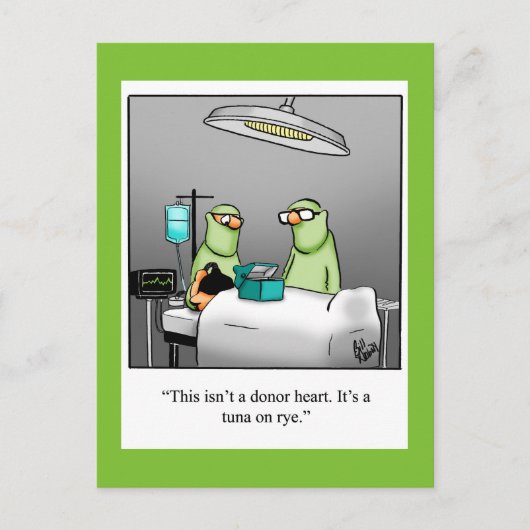 Lustige Gute Besserung Humor Postkarte (Vorderseite)