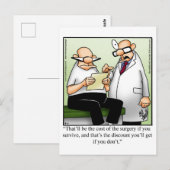 Lustige Gute Besserung Postkarte (Vorne/Hinten)
