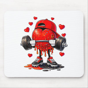 Lustige Gym Herz Gewichtheben Fitness Workout Drip Mousepad