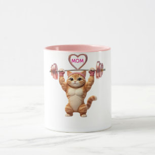 Lustige Gym-Katze-Mama-Tasse – Muttertagsgeschenk Tasse