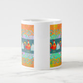Lustige Hahn-Henne-flippige Huhn-Vieh-Geschenke Jumbo-Tasse (Vorderseite)