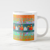 Lustige Hahn-Henne-flippige Huhn-Vieh-Geschenke Jumbo-Tasse (Rechts)