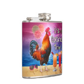 Lustige Hahn-Huhn-Cocktail-tropisches Strand-Meer Flachmann (Rechts)