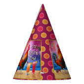 Lustige Hahn-Huhn-Cocktail-tropisches Strand-Meer Partyhütchen (Links)