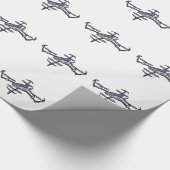 Lustige Haifisch-Drohne-Kunst Geschenkpapier (Ecke)