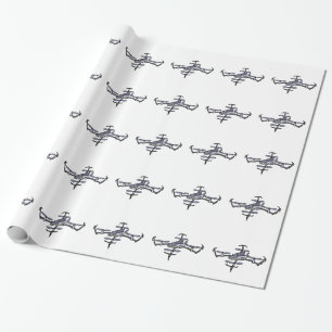 Lustige Haifisch-Drohne-Kunst Geschenkpapier