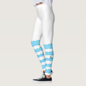 Lustige Haifisch-Flosse auf Wasser-Illustration Leggings (Links)