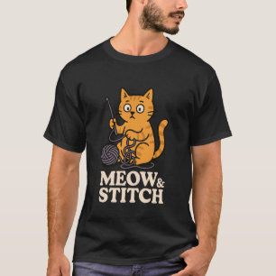 Lustige Häkelkatzen-Mama-Garnliebhaberin-Witz-Humo T-Shirt