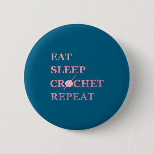 Lustige Häkelzitat Button