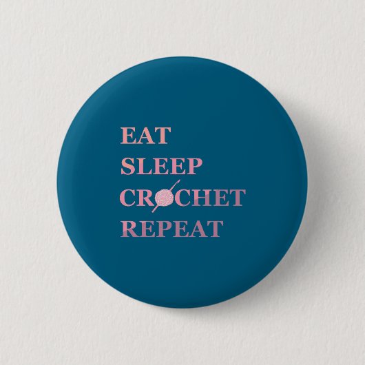 Lustige Häkelzitat Button (Vorderseite)