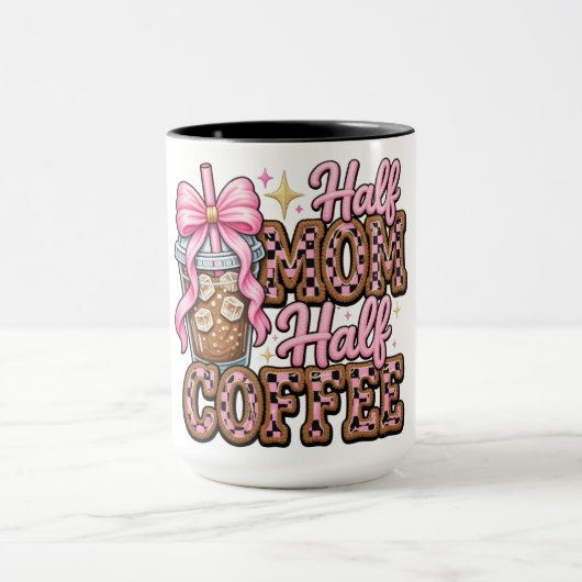 Lustige Halb-Mama/Kaffee Tasse (Zentrum)