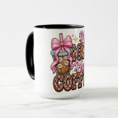 Lustige Halb-Mama/Kaffee Tasse (Vorderseite Links)