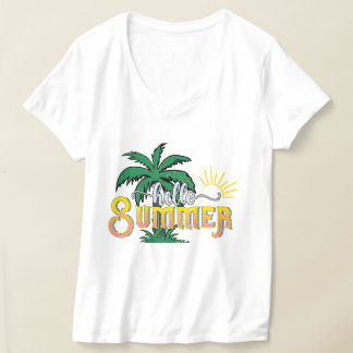 Lustige Hallo Sommer Wortkunst T-Shirt