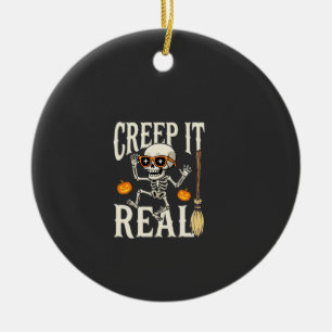 Lustige Halloween-Angst Ein Wirklicher Tanzender S Keramik Ornament